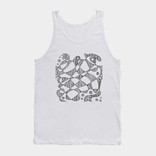 Abstract fluid line art Tank Top